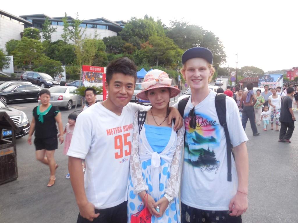 Jake Grayson (right) had the opportunity to spend some time in China this summer.