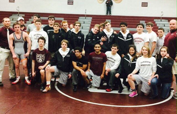 Bearden wrestling celebrates its third straight district title on Jan. 16.