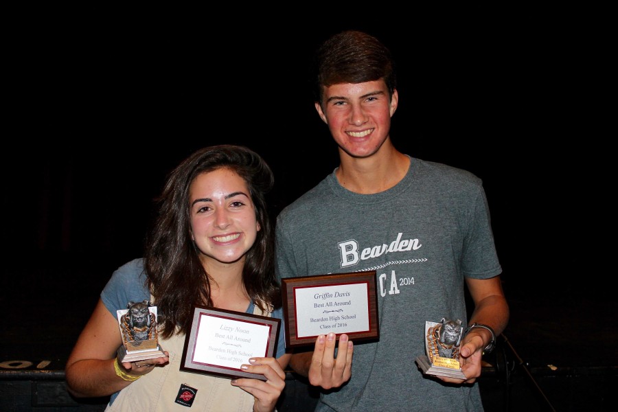 Lizzy Noon and Griffin Davis were named Best All-Around for the Class of 2016.