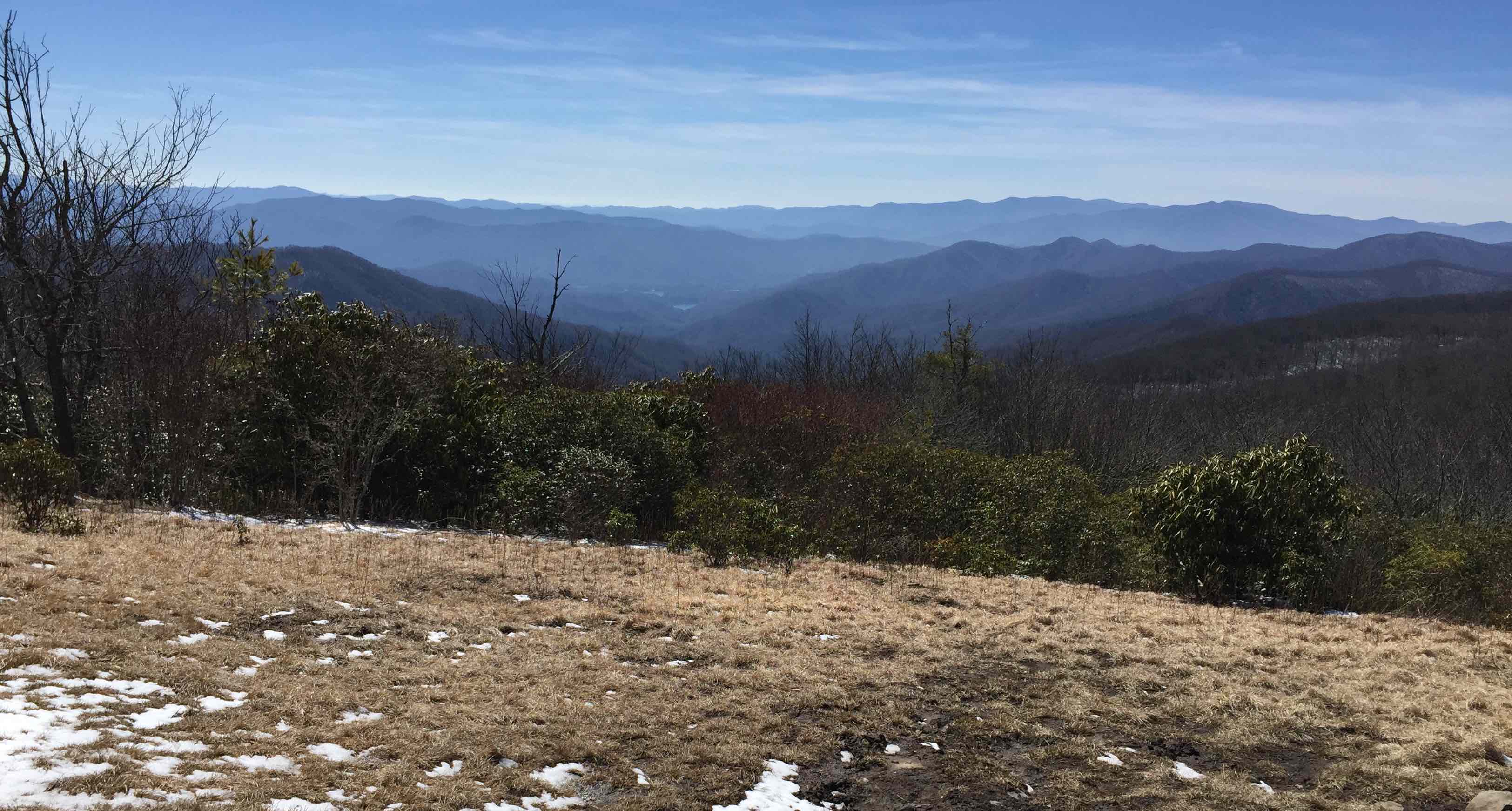 The Bearden Hiking Club always ends up in great photo op locations, such as this view from Spence Field on the club's March hike.