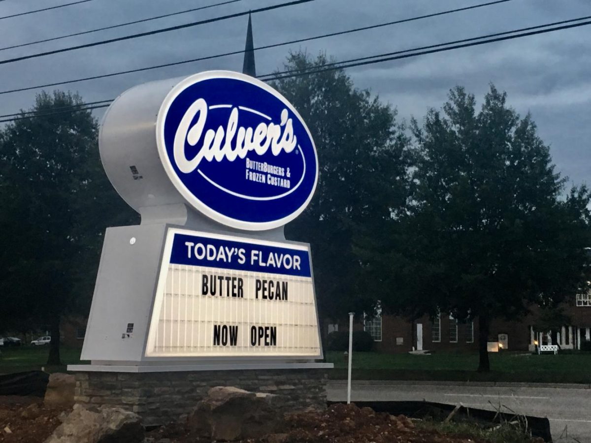 The new Culvers is located near the intersection of Kingston Pike and Cedar Bluff.