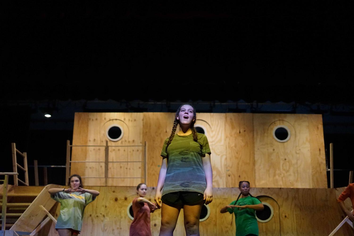 Senior Mallory McKinney plays nightclub singer Reno Sweeney in Bearden's production of Anything Goes.