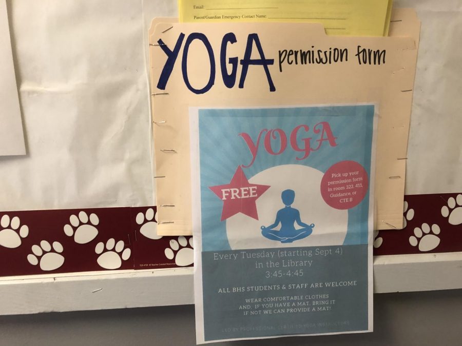 Yoga Club provides stress relief at no cost for students, staff