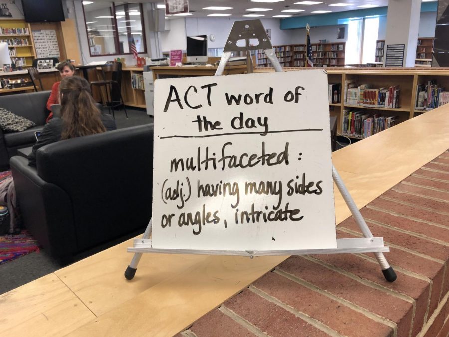 The library posts its ACT Word of the Day.