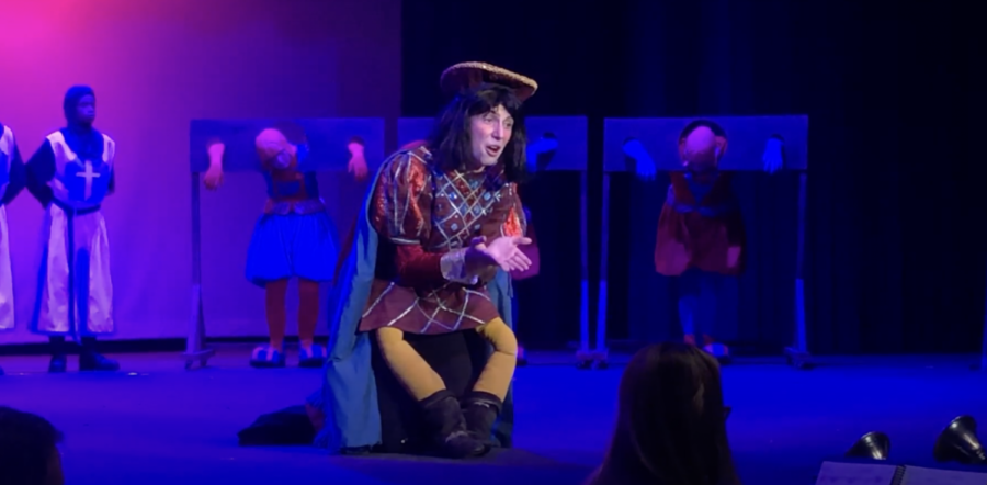 Ethan Saunders (Lord Farquaad) was glad to have some audience members return for last springs  performance of A Midsummer Nights Dream, but he was thrilled that the cast could perform in front of a packed auditorium for Shrek.