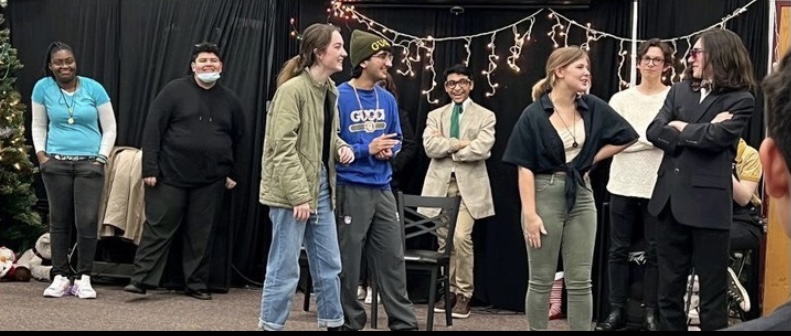Beardens improv team performs in December of 2021. Its in the Jeans will host shows at 6:30 and 8 in the chorus room on Friday night.