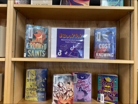 TikTok has made a number of book titles go viral among Bearden students, and the Bearden library now has a shelf reserved for some of those books.