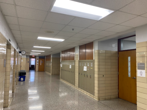 The freshman academy classrooms are grouped together upstairs to make it easier for students to navigate to classes and for teachers to collaborate.