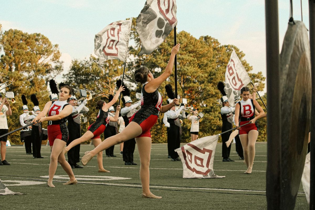 Bearden's color guard is excited about the new standard set by their new halftime show "Mirage."