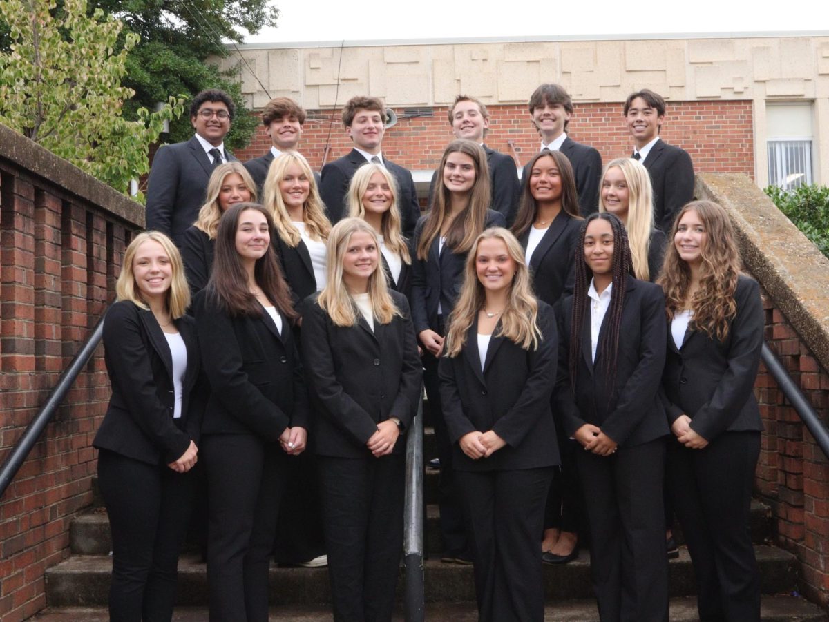 Bearden's junior VE firm buffR poses for a company photo earlier in the semester.