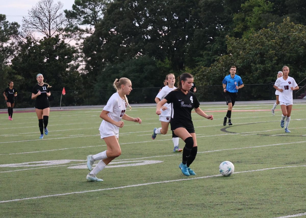 Junior midfielder Cali Motley regains possession for Bearden during a 3-2 loss to Oak Ridge. The Lady Bulldogs bounced back with a 6-1 win against Chattanooga Christian.